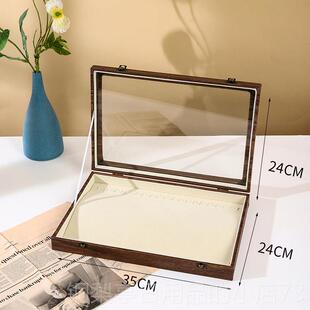 正品木纹皮盒大量防戒尘带盖子珠宝容箱首饰收纳盒指项炼耳环珠宝