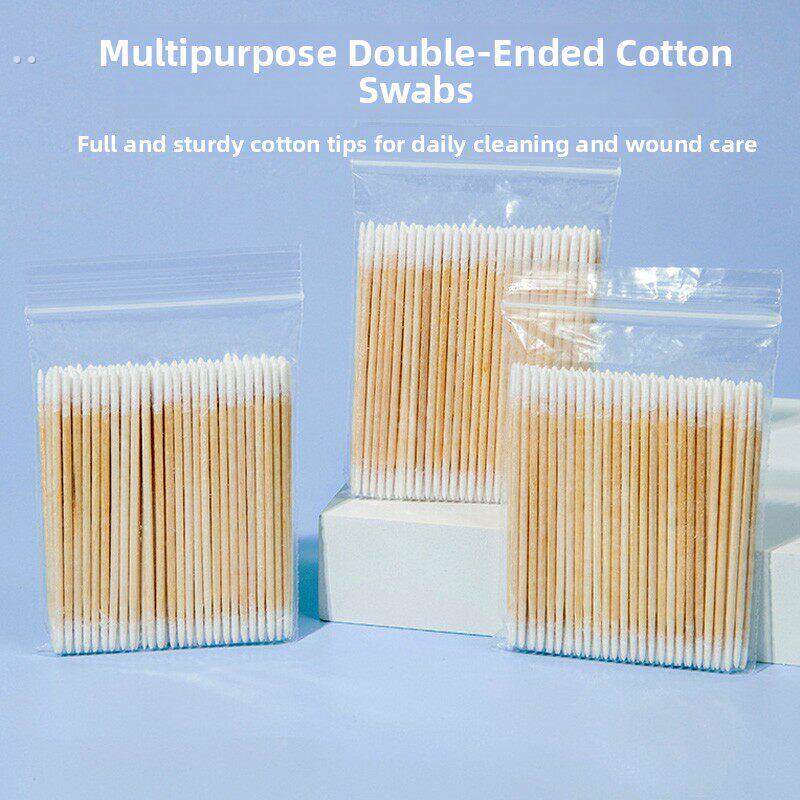 两头尖化妆棉签尖头牙签棉棒美容画眉清洁眼线棒极细纹眉双头尖嘴