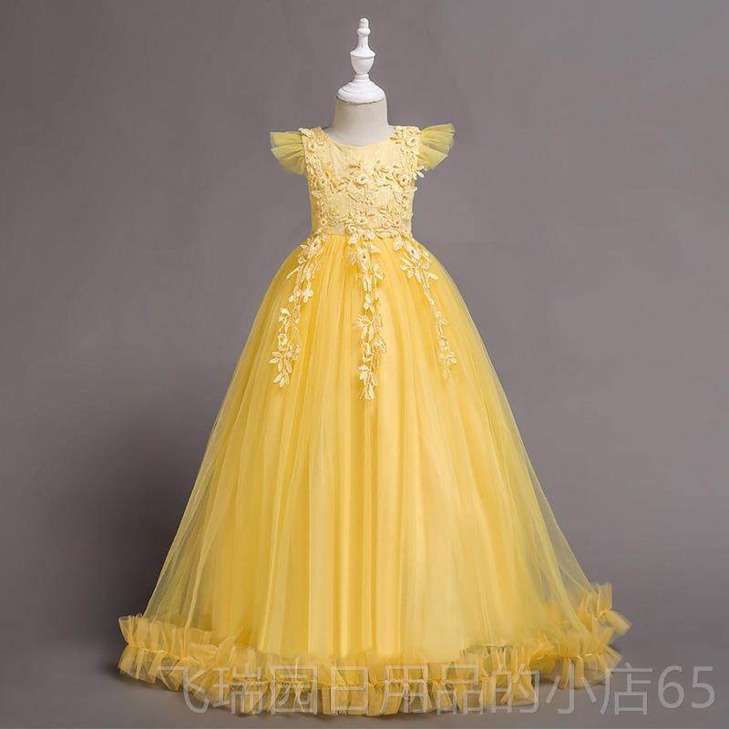 正品女秀走裙洋派大气夏季演长出童裙子中大童黄色网纱蓬蓬裙儿童,童装/婴儿装/亲子装,儿童礼服,淘宝优惠券,粉丝福利购,淘宝优惠卷
