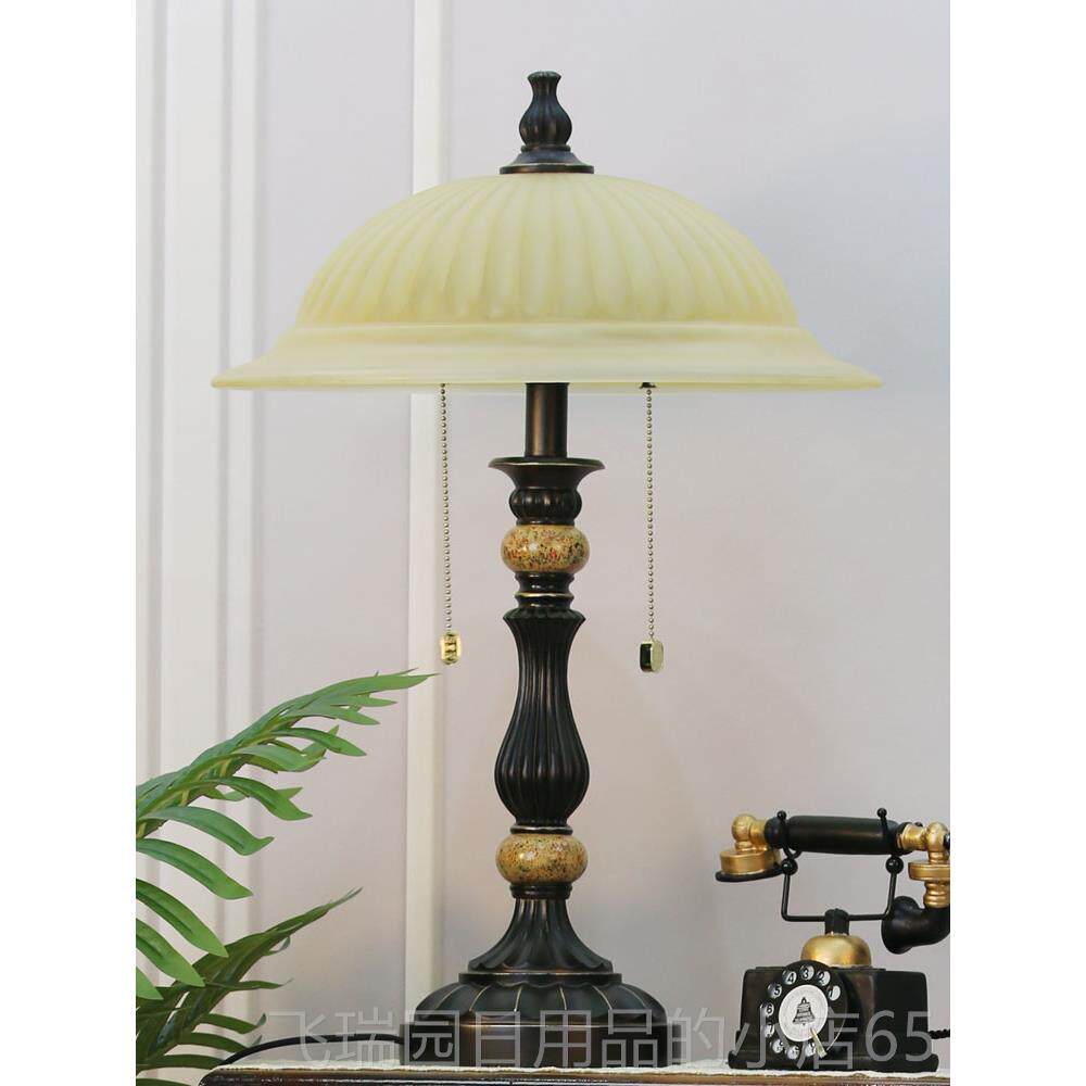 正品欧式台灯叠翠流金民风玻璃罩国怀旧覆古卧书房客灯厅床室头柜