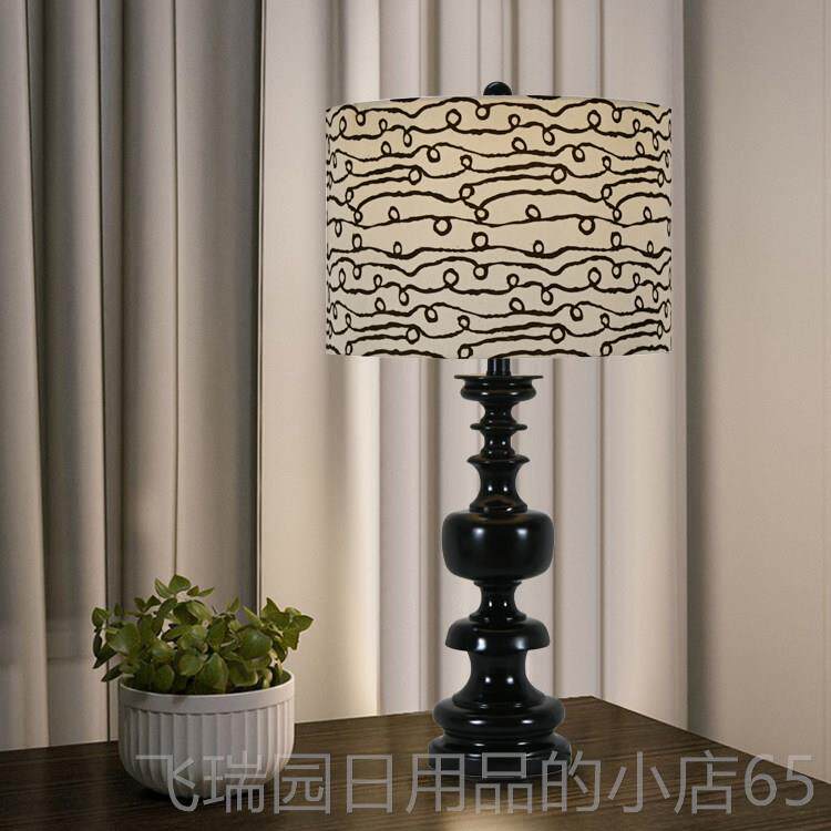 正品美式黑色简约乡大灯客 欧式村复古创意卧室台床头厅浪漫个性