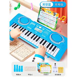 正品7键儿童电琴初学入门家用多功小能可弹奏钢琴宝宝女子孩玩具3