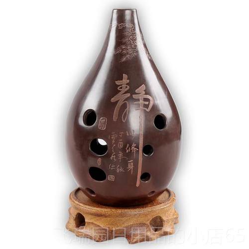 正品薰烧满口十孔专埙业演0奏款1土孔陶埙古埙吹奏乐器F调G调埙追