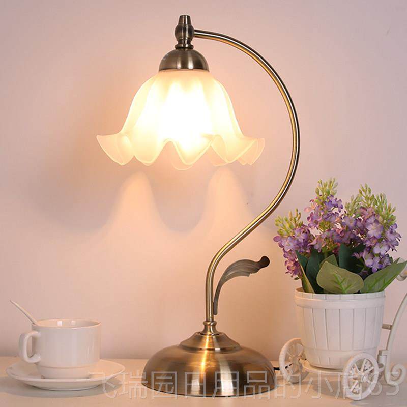正品欧式田客厅台灯现代简卧室床头灯美式古创约意调光Le园d玻覆,家装灯饰光源,装饰台灯,淘宝优惠券,粉丝福利购,淘宝优惠卷