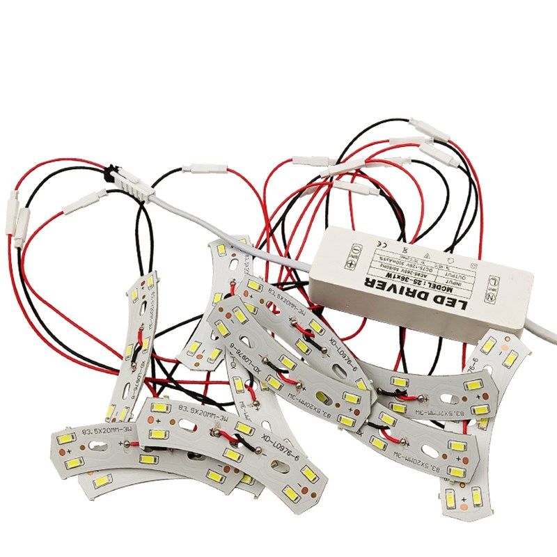 欧式水晶灯led弧形灯板配件客厅灯吸顶灯3W灯片2B3C光源5730灯条,家装灯饰光源,LED球泡灯,淘宝优惠券,粉丝福利购,淘宝优惠卷