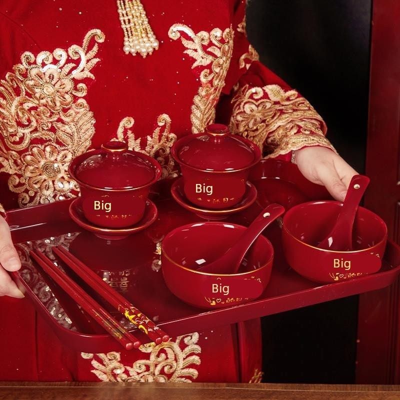 结婚碗筷套装陪嫁改口敬茶杯红色喜庆对碗喜碗敬酒婚礼用品大全,节庆用品/礼品,喜碗/敬茶杯,淘宝优惠券,粉丝福利购,淘宝优惠卷