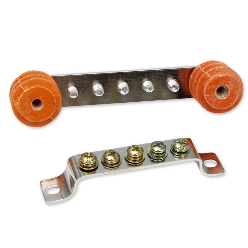 加厚零线排绝缘子接零接地铜排5*25零地排接线端子排5孔7孔10孔