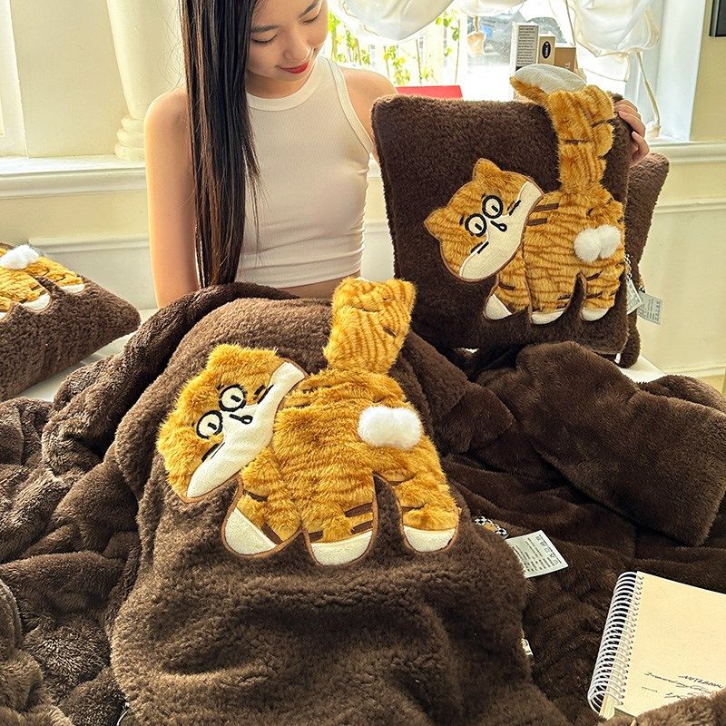 暖绒多用抱枕被两用秋冬新款办公室午休毯子沙发靠枕宿舍单人盖毯,居家布艺,抱枕被,淘宝优惠券,粉丝福利购,淘宝优惠卷