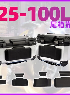 28L/36L/45L/55L/65L/80L/100L 摩托车尾箱PU发泡铝合金尾箱靠背