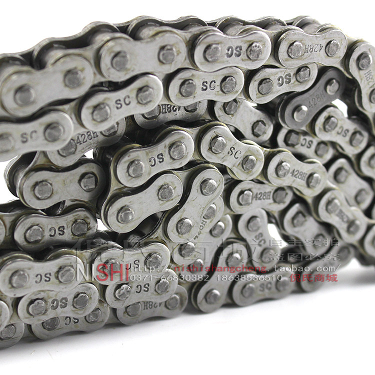 摩托车链条420/428H/530/630*108/116节加厚链条//滚子链条