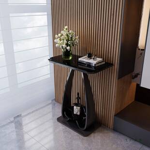 客厅花架落关地式轻奢景入户关桌现代简玄约玄柜酒ZRP店走廊端置