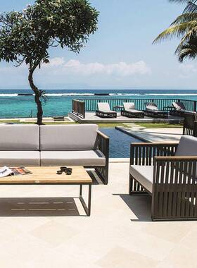 户外BJM铝合金台沙发售楼部庭院墅阳防晒防水室休闲外组合卡别座