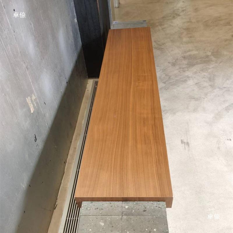 仿木纹亚CB力窗台板旧浴木板飘窗板原木板防水克飘窗室台面隔书架