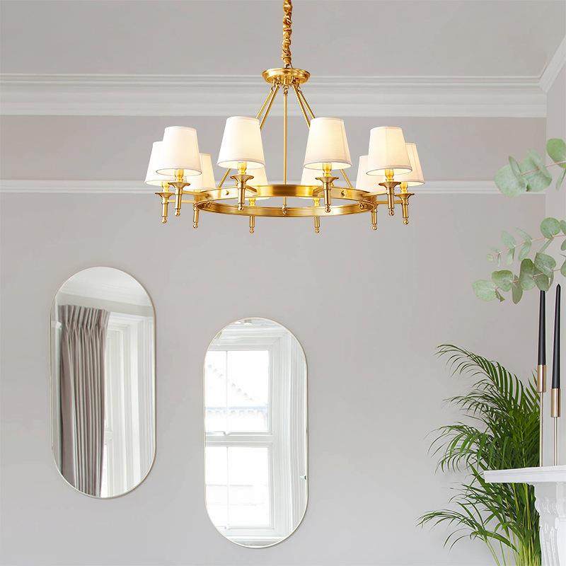 全铜气美式吊灯客厅灯卧TIQ室灯餐厅现代约简乡村大轻奢田园民灯