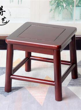 花梨小木小方凳用家客厅整装板实木矮凳凳IXG现代简约木dω