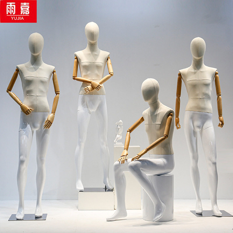 高端玻璃钢男全身服装展示架