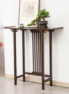 新中式超端极窄玄关窄桌供桌花架子置物架客厅条案景台87544柜玄