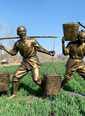 铸铜人物雕厂家中主题学塑校景式场区广玻璃SUS钢仿铜人物雕塑