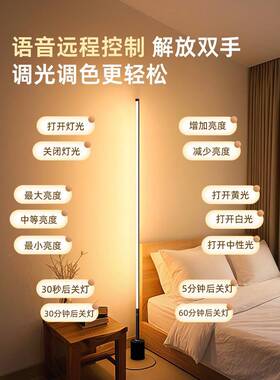 智能人语音控小夜灯声控感应眼卧室床头夜工间护台灯落地YIR灯家