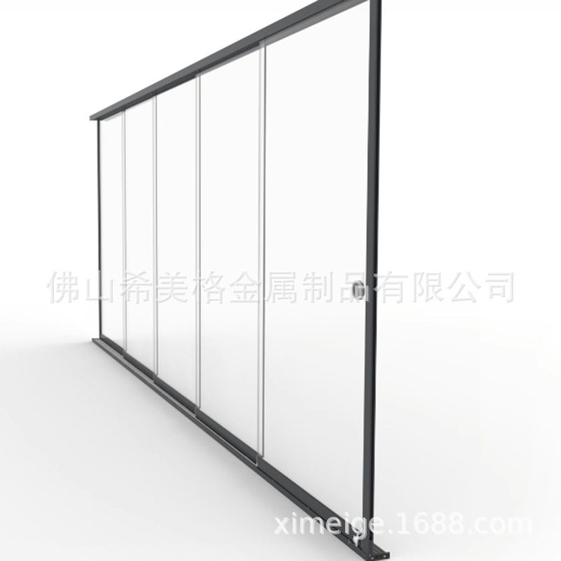 出口级铝合金无框玻璃推拉门