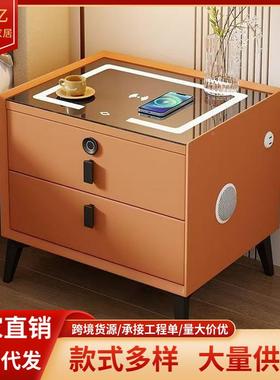 智能床柜轻充奢感HJT床边柜室酒店寓无线电音响公多功能收头纳柜