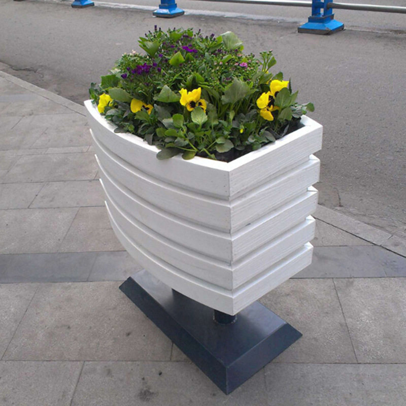 户外PVC发泡弧形链条景观花箱