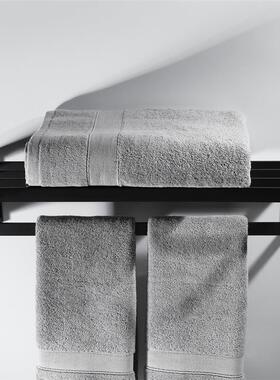 HID巾EEP黑色黑挂件五套铜色扁款浴巾架毛环浴室挂件套DCD件装