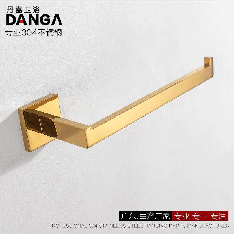 畅款毛巾环光金色304亮不锈钢单层754毛巾挂简易毛巾杆销Q7090G,家装主材,毛巾环,淘宝优惠券,粉丝福利购,淘宝优惠卷