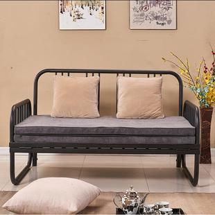 L7简约代功多能金属双STK人客家用坐卧两用床铁艺厅小户型折现叠