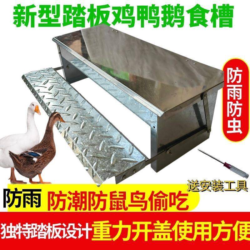 养鸡自动喂食踏板槽食器鸡鸭鹅家禽通EWO喂食盒鸡食用农喂用家用