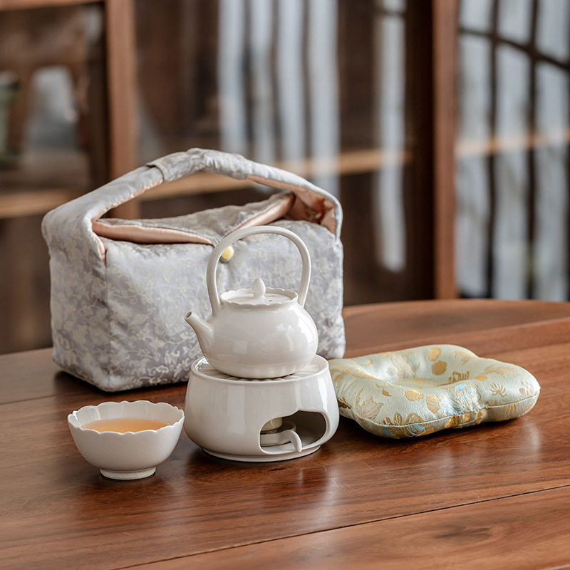 木灰提梁茶壶蜡烛加热煮茶炉