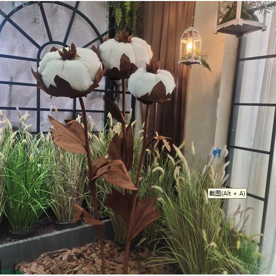 商场橱窗装饰婚插花假道花仿拍照具复古网红打卡巨q245型庆棉花真