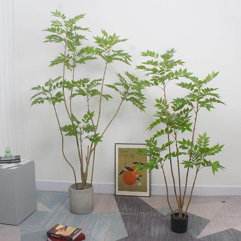 仿橱真香椿树南造天竹绿植景家居客厅商场摆店铺MPM窗酒店餐厅装