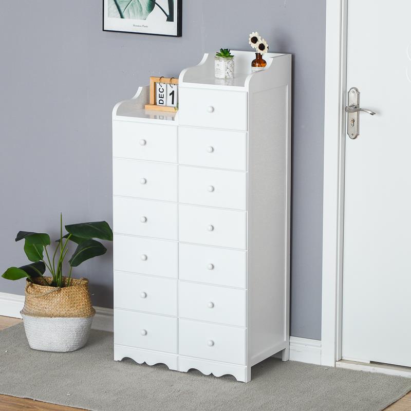 005Y实木夹抽屉收纳斗c柜迷你缝边角柜子窄款30m小户3型卧室床头