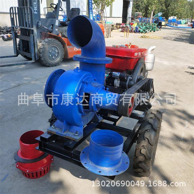 柴KD-CSB-5油移动式6寸8寸10寸1抽2寸混水流泵工程排水机电机带动