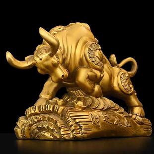 造化入铜大号室铜牛牛摆件旺市工艺装品办125公桌客厅华尔街牛饰