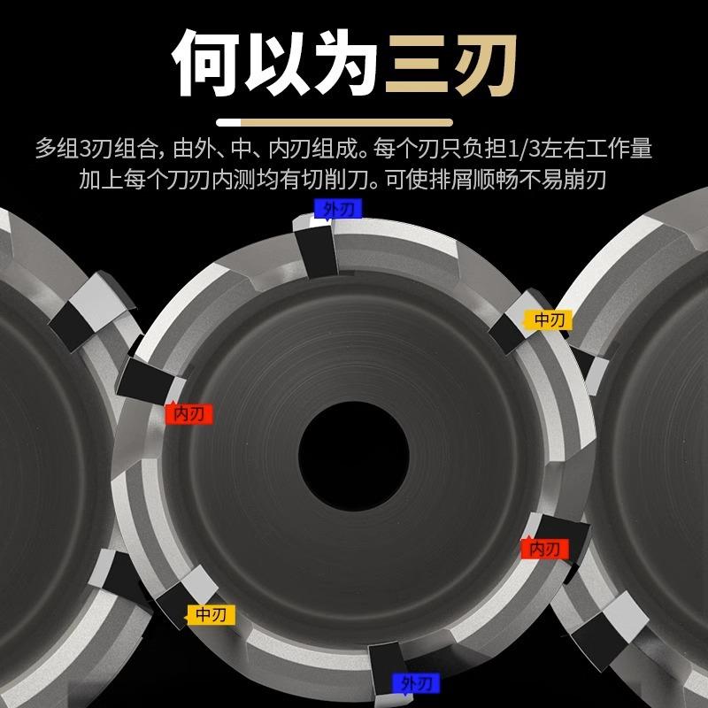 浪潮板钻通GNR用柄0mm空心钻头不钢5打钢锈孔厚钢合金开孔磁力钻
