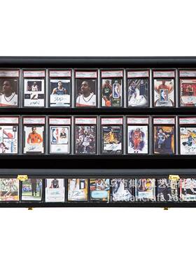 24分级运动展柜客厅卧室墙XCX壁卡安装棒球曲球棍篮球示球星卡片