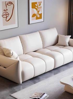 布艺沙发客厅205新JTI款小户出租房双型三人位直简2易沙发现代排