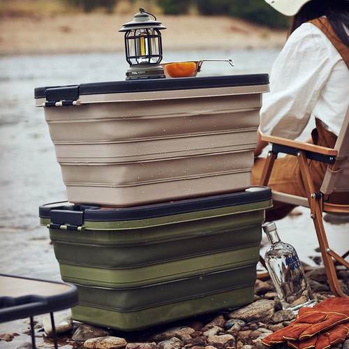 户外折叠箱野篮收外纳露箱收纳盒木盖加厚户多功652能营餐车载置