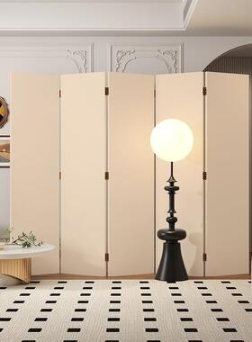 办中屏风隔断客厅折叠移动简奶约油风房古间直播背景中式公JXB109
