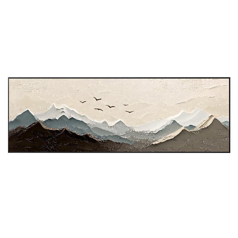 感背有靠肌理客厅挂画轻奢咖色床头装饰画山档办公室沙发墙other
