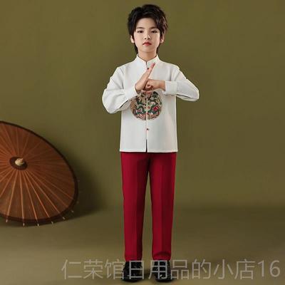 正品童合学唱演出服中国风中小生歌朗诵儿表演服毕业班服新中式礼
