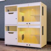 正品 列笼别墅猫柜实木繁猫猫屋猫陈柜殖笼寄养笼三层猫窝猫舍