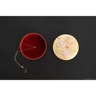 正品日口 山中小漆器樱花盒子本小盒号进首饰盒饰品收纳盒储物盒