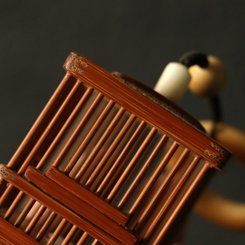 精品纯手工制作天然老玉竹方形竹蛉笼竹制鸣虫笼虫具爬虫罐蛐蛐笼