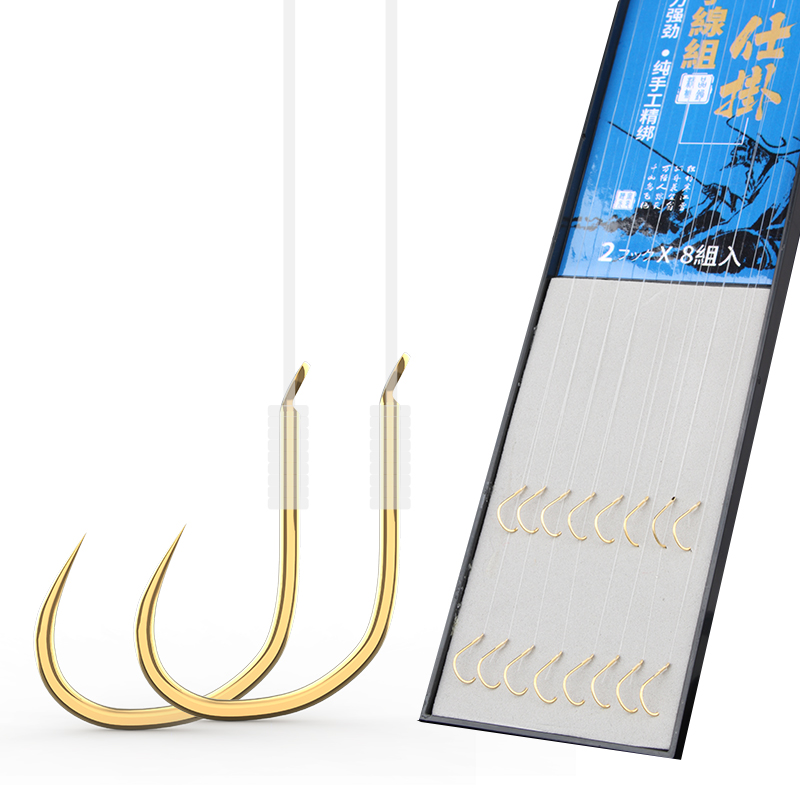 黄尾鱼钩绑好子线钩装成品全防缠绕细条短柄黄尾鲮鲴专用钩