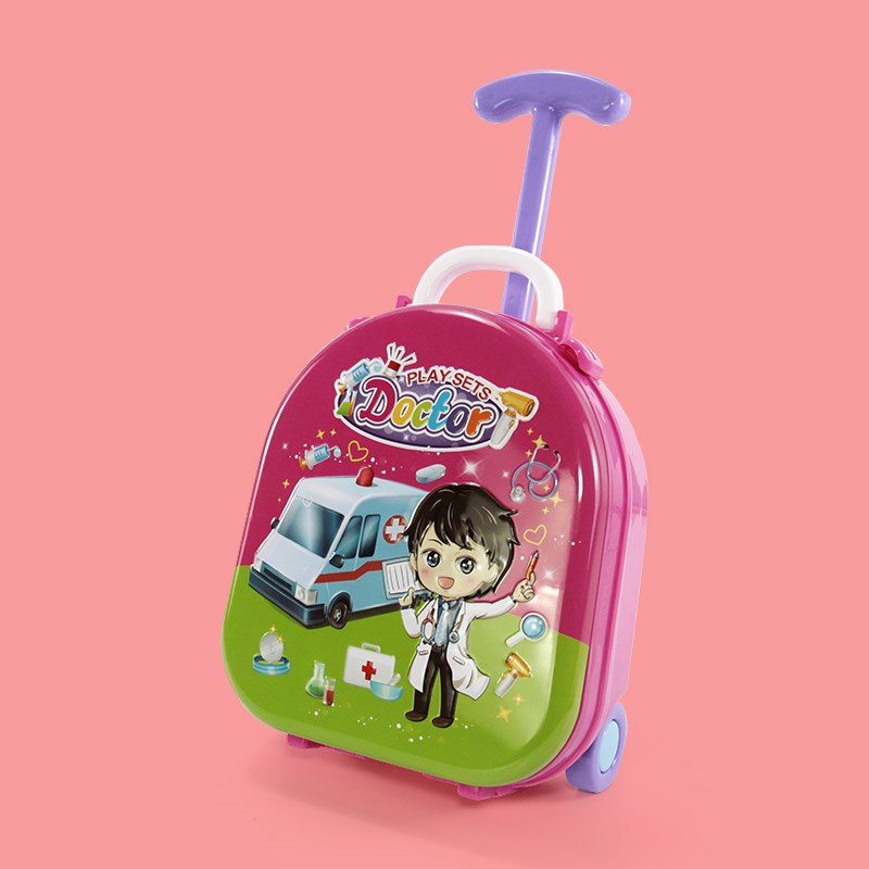 儿童小医生玩具仿真工具套装女孩行李拉杆箱扮演小护士打针看病