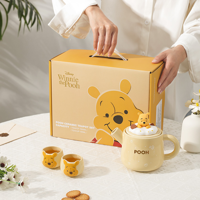 草莓熊陶瓷茶具客厅家用茶水分离花茶壶可爱下午茶壶水杯套装礼盒