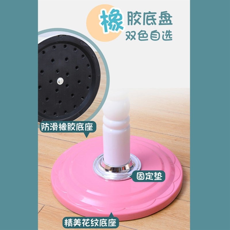 儿童衣架落地卧室小型旋转衣帽架卡通家用挂衣杆可爱金属挂衣架子